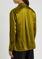 Roksanda Jana Silk-satin Shirt Green