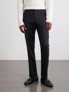 Canali - Slim-Leg Stretch Wool-Twill Suit Trousers - Black