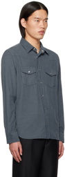 TOM FORD Blue Western Shirt