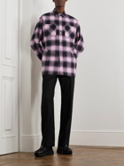 Givenchy - Oversized 4G Checked Cotton Shirt - Pink