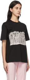 Alexander McQueen Black Bustier Print T-Shirt