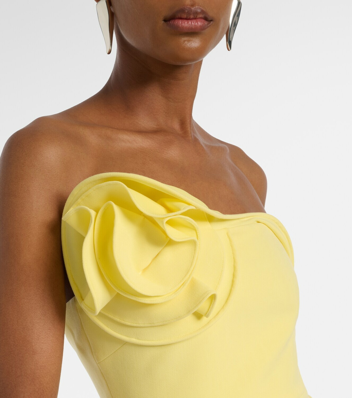 Roland Mouret Floral-appliqué gown