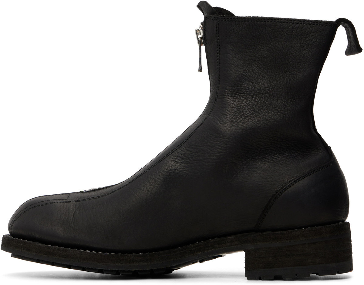 Guidi Black BOW02 Zip Up Boots
