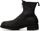 Guidi Black BOW02 Zip Up Boots