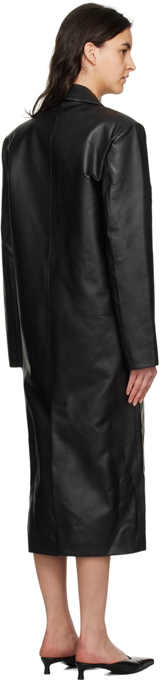 Han Kjobenhavn Black Slim Faux-Leather Jacket