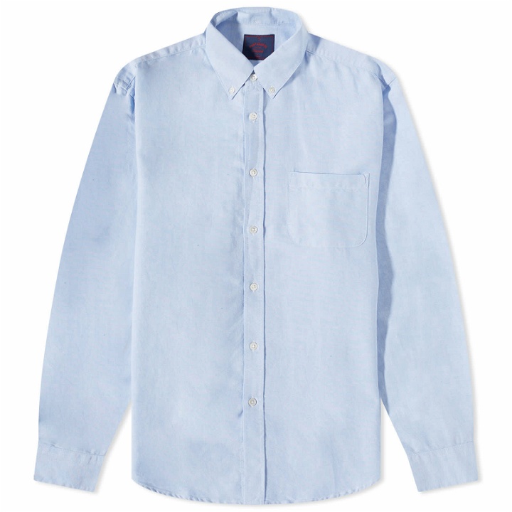 Photo: Portuguese Flannel Men's Belavista Button Down Oxford Shirt in Sky Blue
