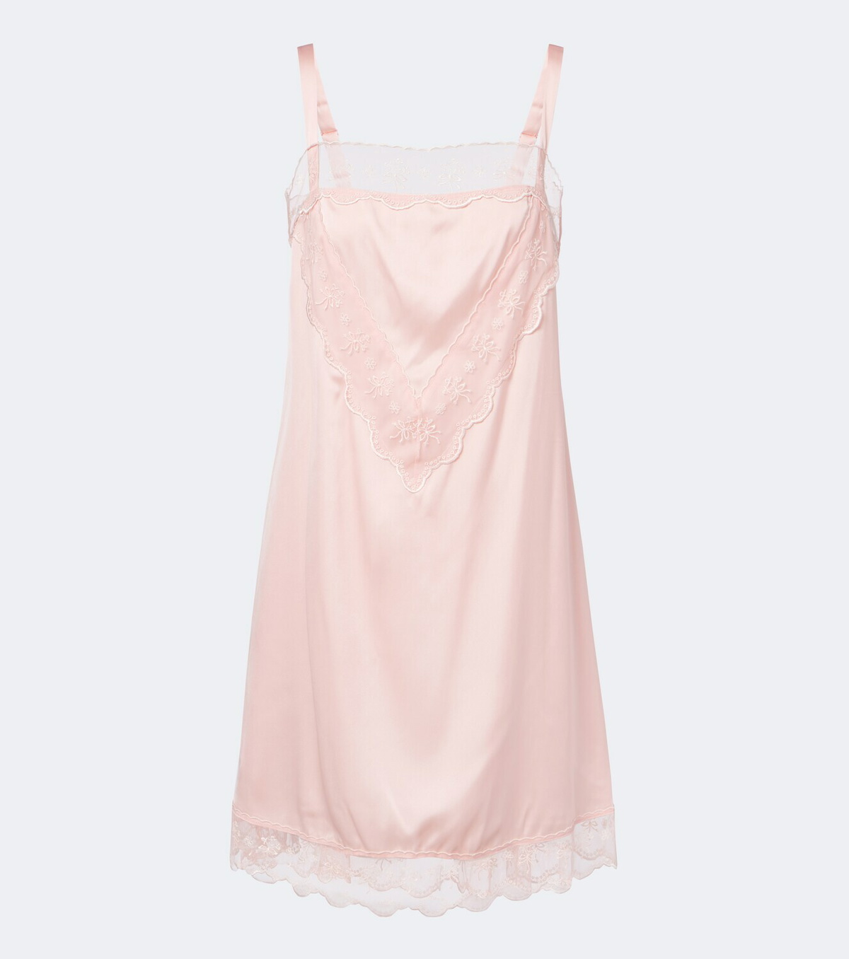Simone Rocha Lace-trimmed satin slip dress
