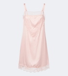 Simone Rocha Lace-trimmed satin slip dress
