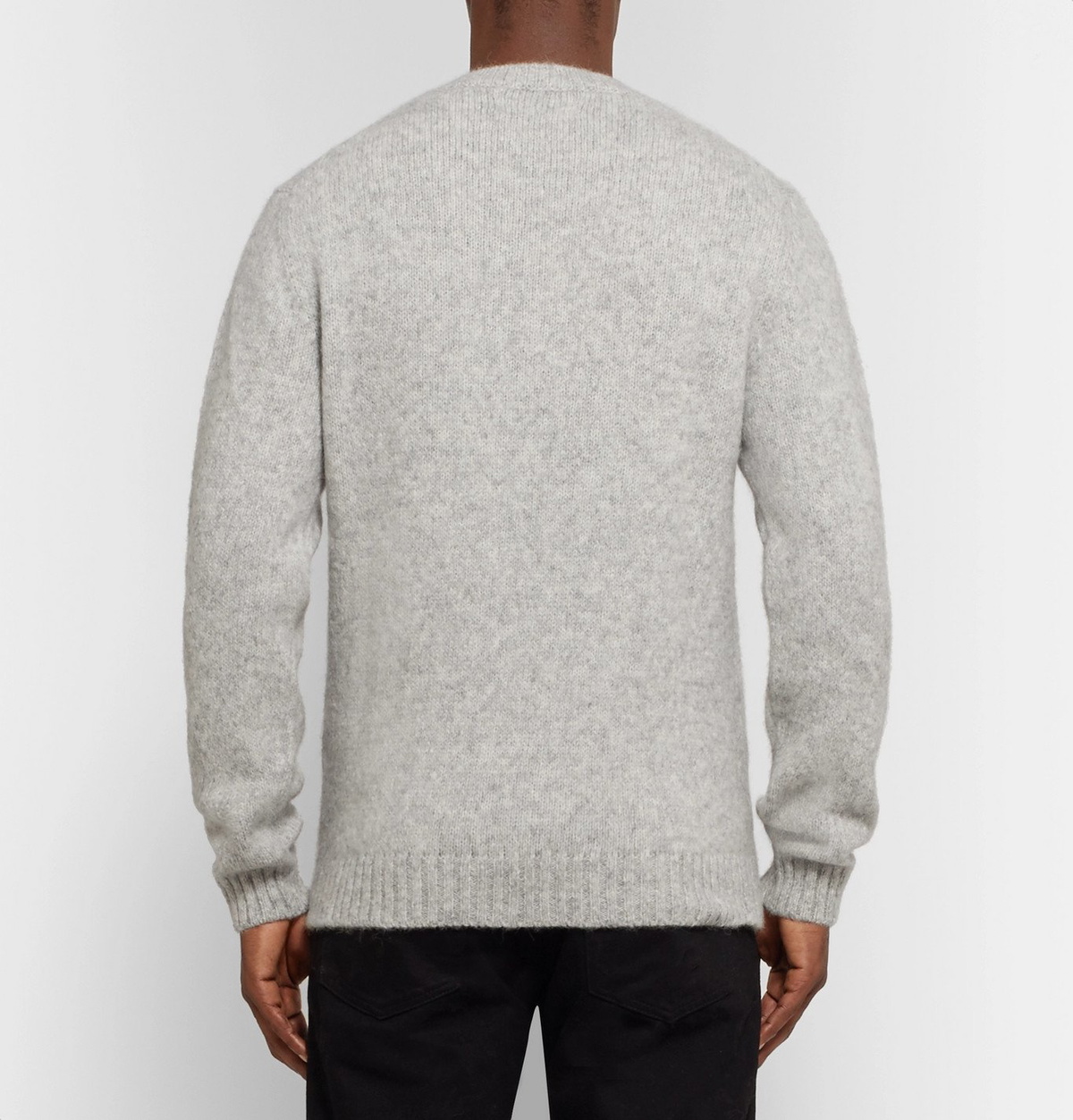 SALLE PRIVÉE - Jakob Slim-Fit Mélange Alpaca-Blend Sweater - Gray