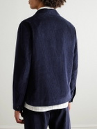 UMIT BENAN - Quebec Cotton and Cashmere-Blend Corduroy Jacket - Blue