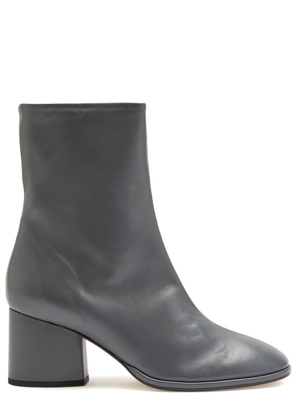 Photo: Aeyde Ayla 55 Leather Ankle Boots Dark Grey