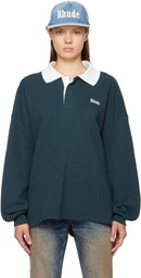 Rhude Navy LS Pique Polo