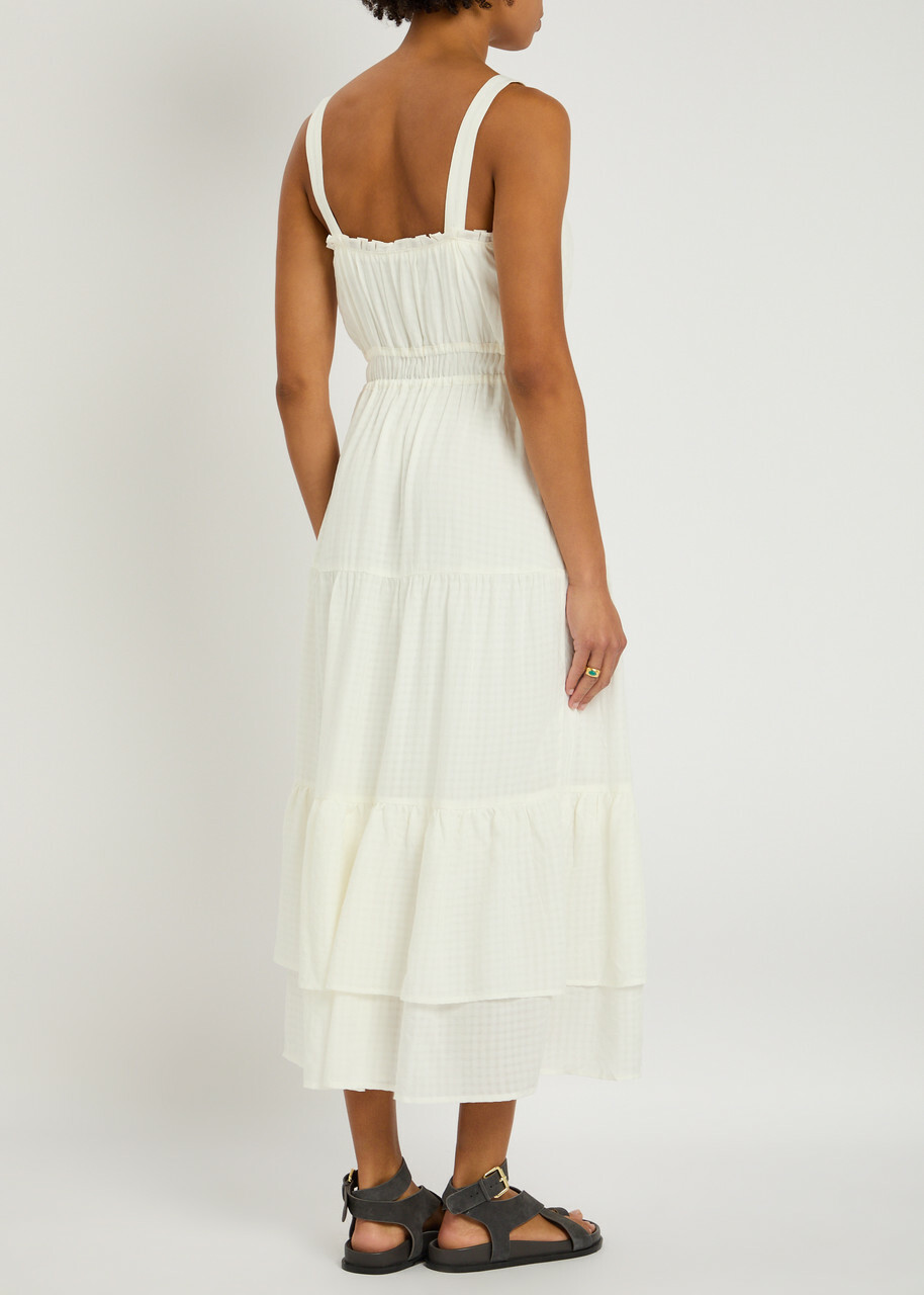 Paige Persimmon Rayon-blend Midi Dress White