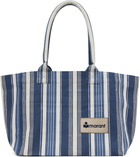 Isabel Marant Navy & White Yenky Zipped Tote