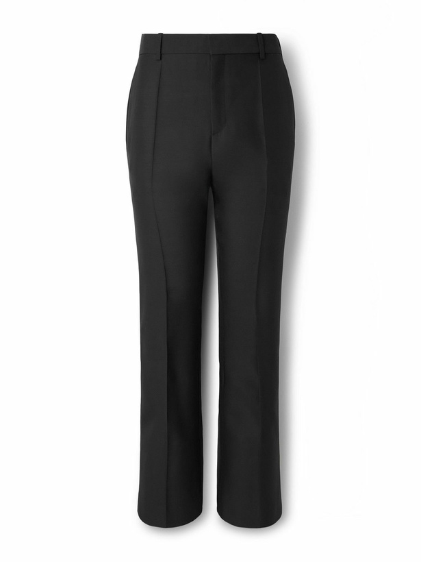 Photo: LOEWE - Straight-Leg Wool and Silk-Blend Tuxedo Trousers - Black