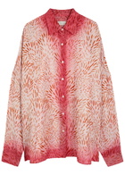 Dries Van Noten Casia Printed Silk Shirt Multicoloured 1