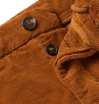 Altea - Tapered Cotton-Blend Corduroy Drawstring Trousers - Brown