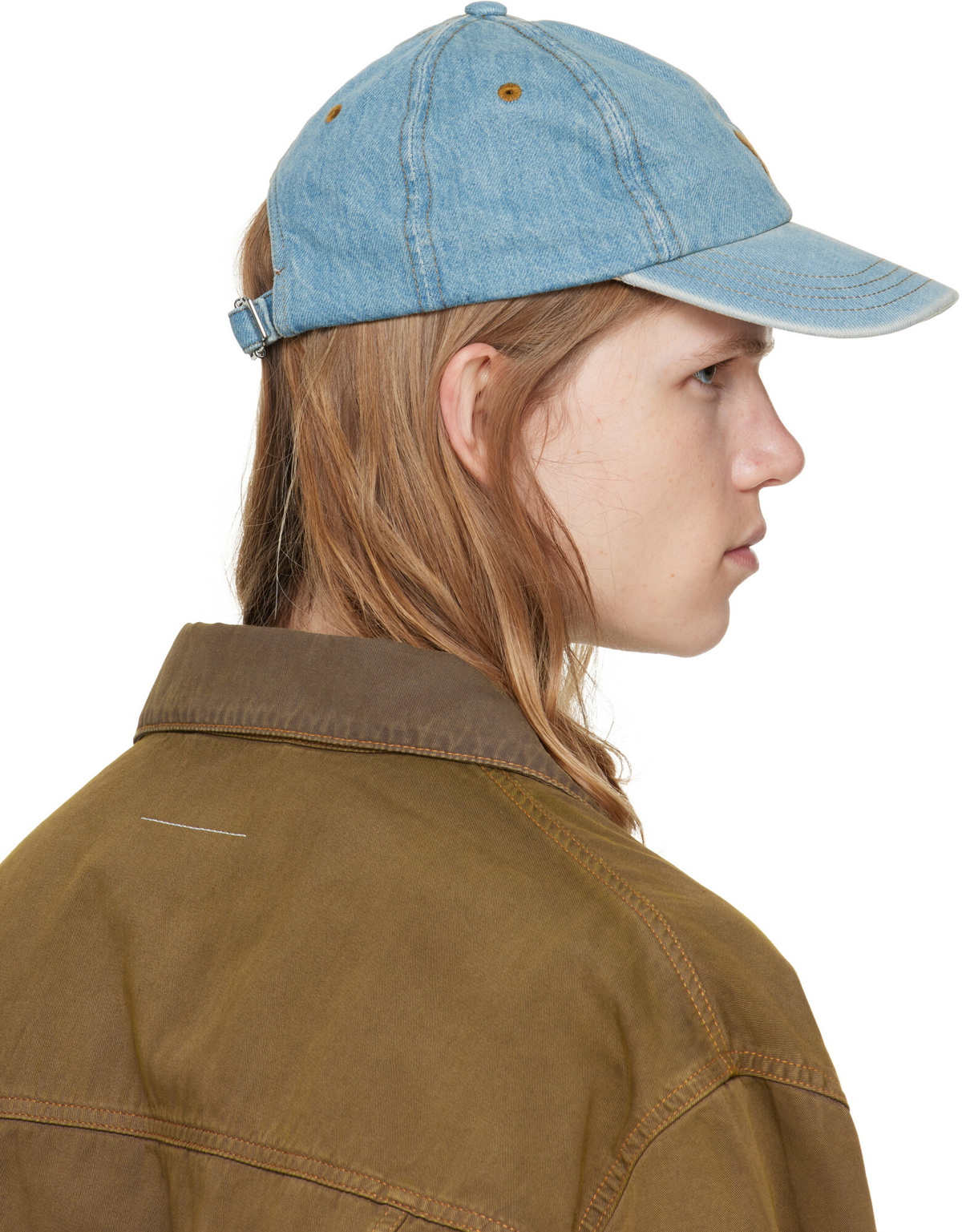AMI Paris Blue Ami De Coeur Embroidery Cap