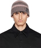 Raf Simons Pink & Brown Patch Beanie