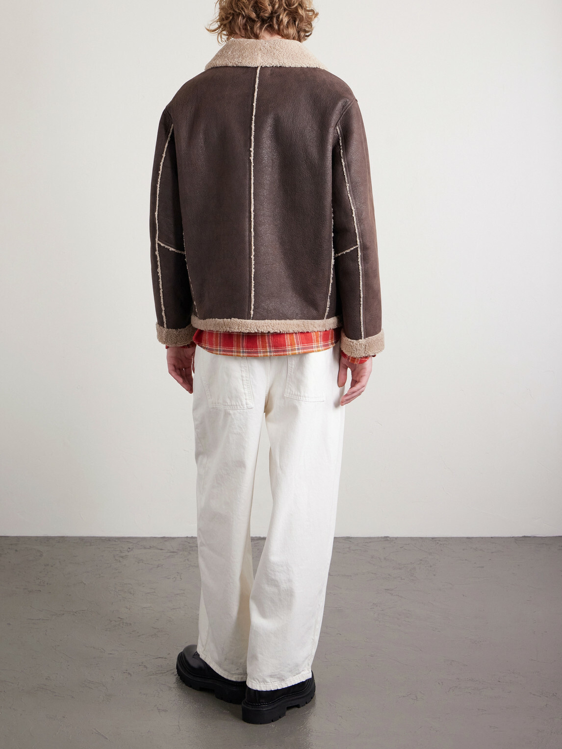 Baracuta - Shearling Aviator Jacket - Brown