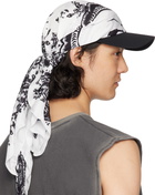We11done Black & White Bandana Scarf Cap