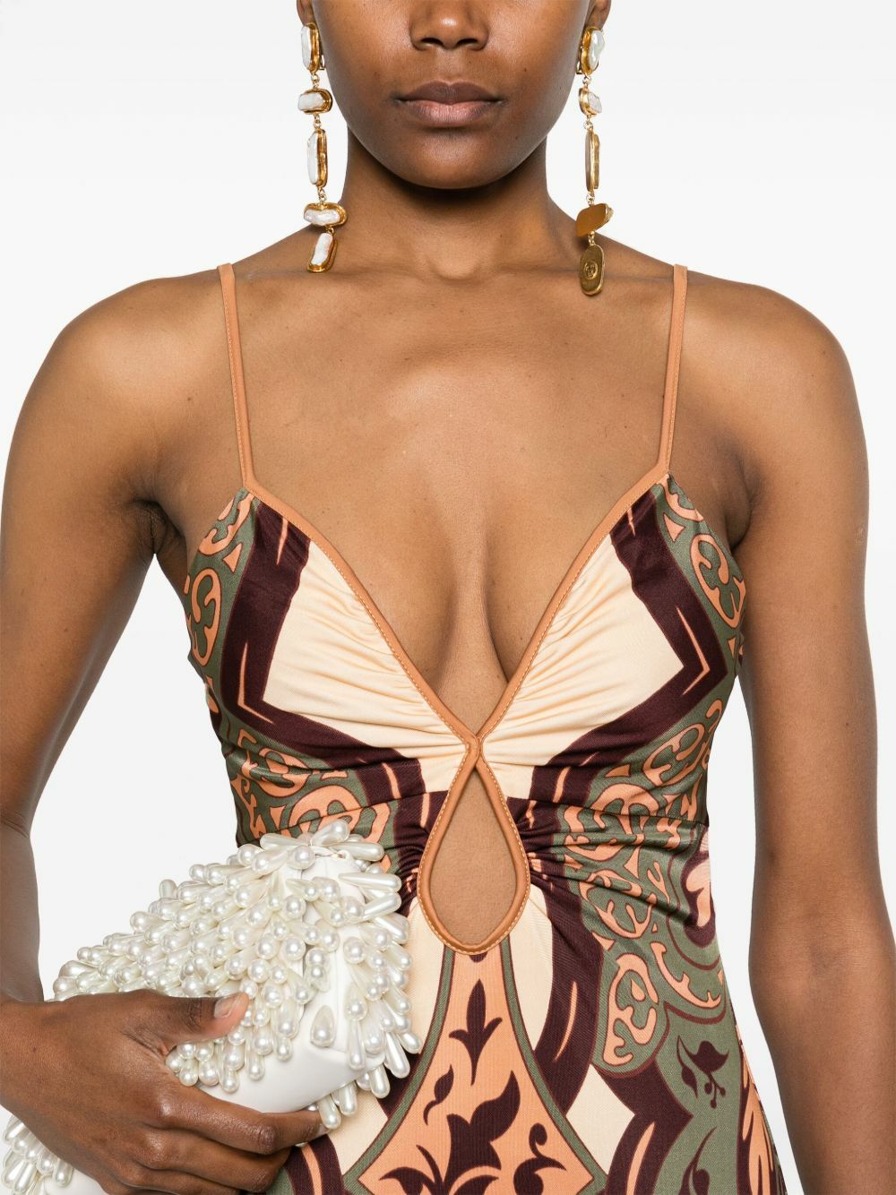 johanna ortiz midi dress Johanna Ortiz Heritage Midi Dress | Print/Green | Size 8