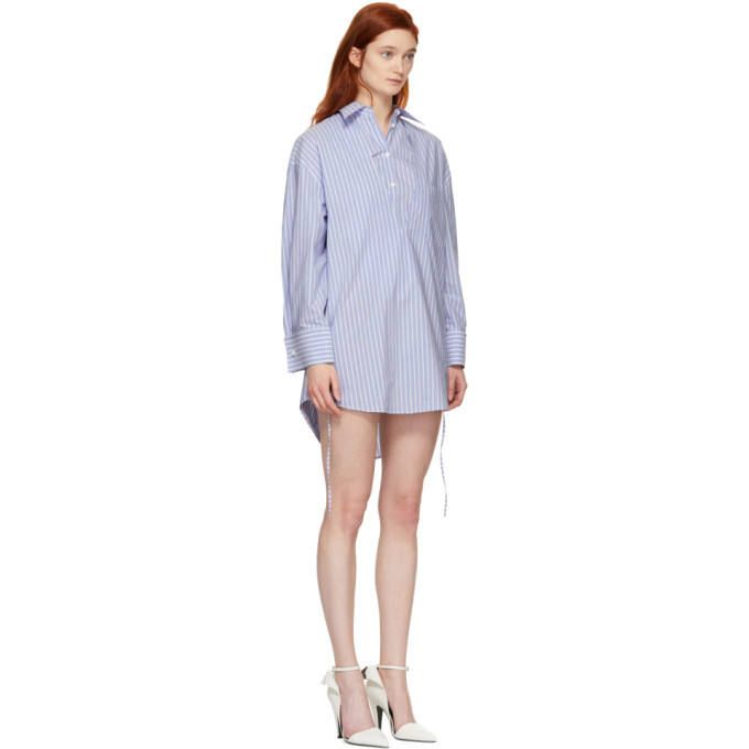 MM6 Maison Martin Margiela Blue and White Stripe Layered