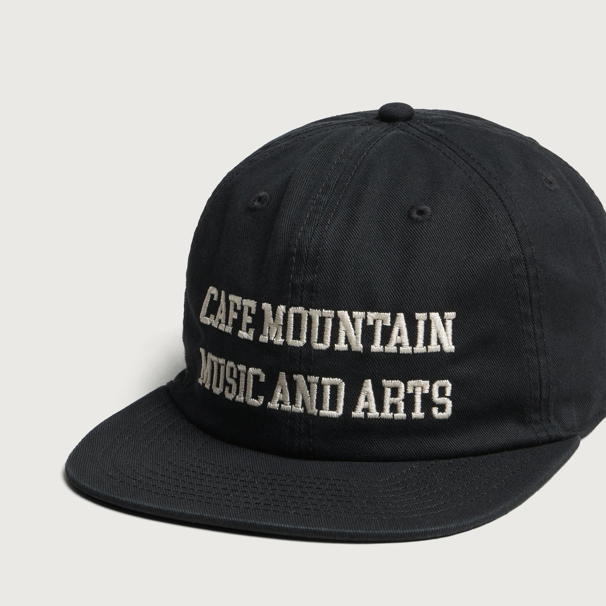Café Mountain Men's Music And Arts Cap in Washed Black