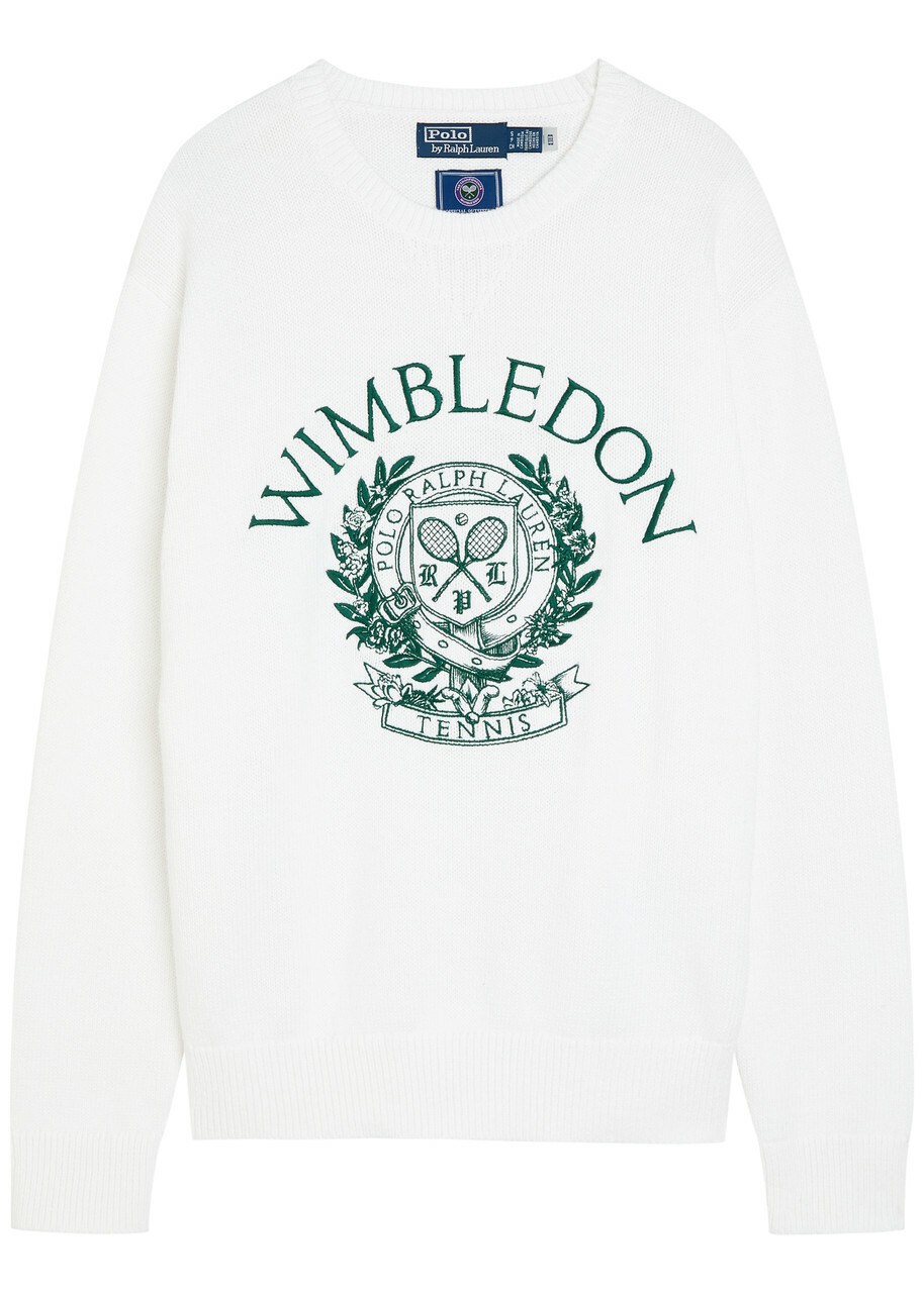 Polo Ralph Lauren Embroidered Cotton Jumper White