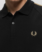 Fred Perry Honeycomb Taped Polo Shirt Black - Mens - Polos