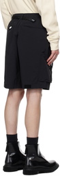 C2H4 Black Side Pockets Shorts