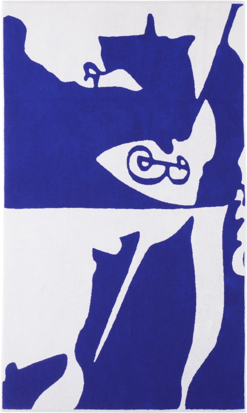 Photo: Burberry Navy & White Split EKD Beach Towel