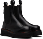 R13 Black Single Stack Chelsea Boots