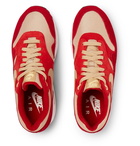 Nike - atmos Air Max 1 Premium Retro Suede, Nubuck and Mesh Sneakers - Men - Red