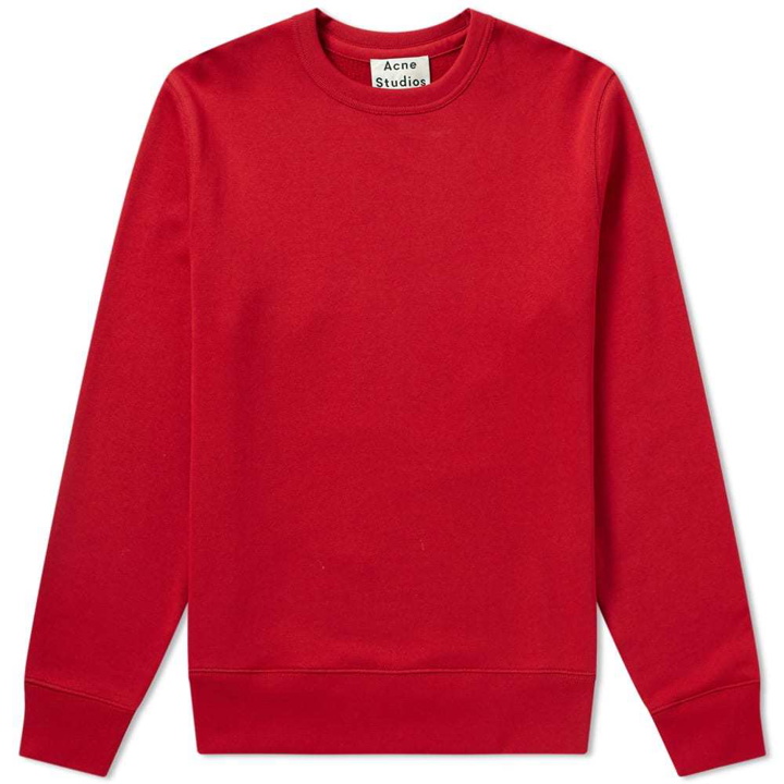 Photo: Acne Studios AS Embroidered Crew Sweat Red