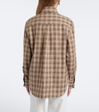 Róhe Checked bouclé cotton and silk-blend overshirt