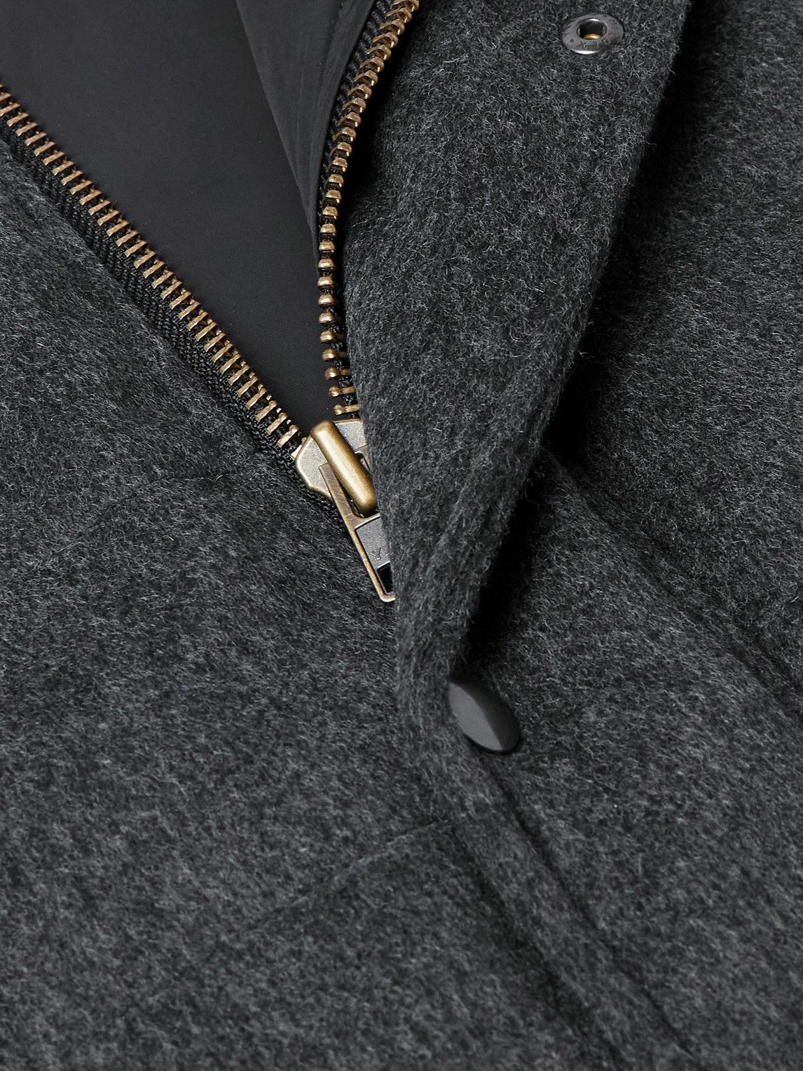 Kingsman - Slim-Fit Quilted Padded Wool and Cashmere-Blend Gilet - Gray