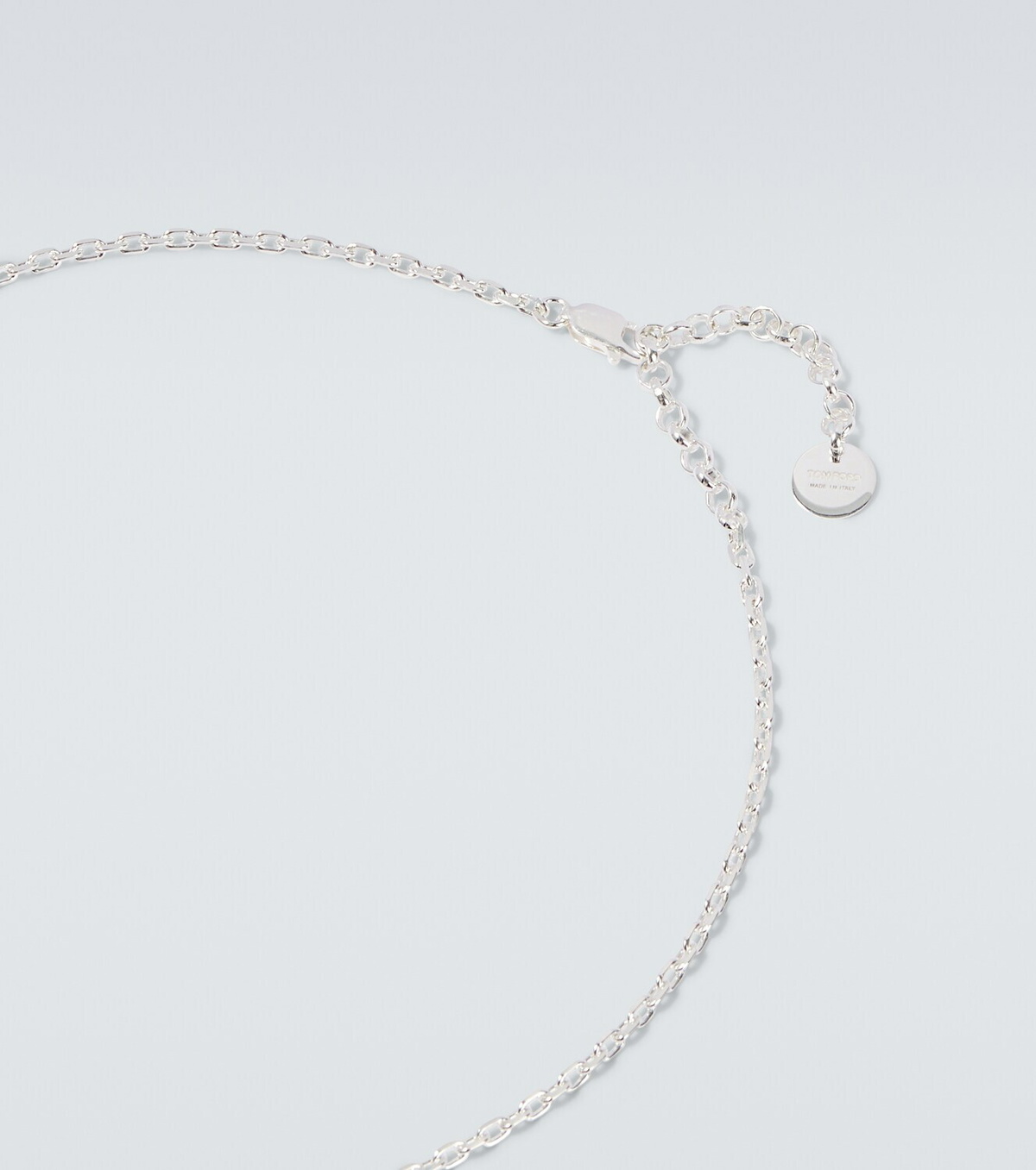 Tom Ford T sterling silver pendant necklace