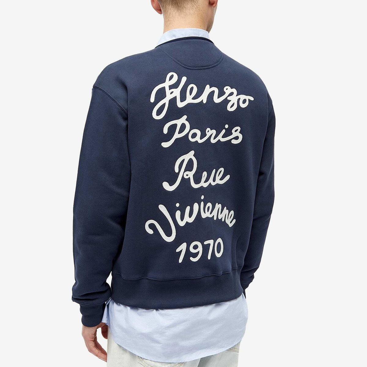 Kenzo Paris Men's Kenzo Rue Vivienne Cardigan in Midnight Blue Kenzo