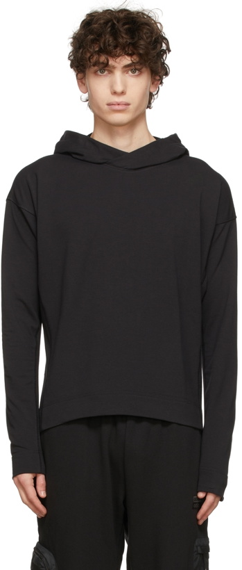 Photo: adidas Originals Black Yoga Cover-Up Hoodie