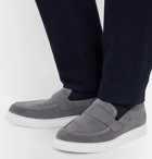 Canali - Suede Penny Loafers - Gray