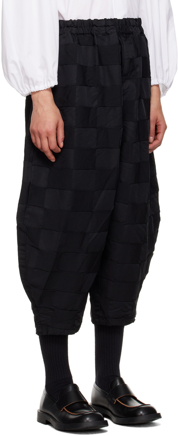 Black Comme des Garçons Black Checkered Trousers