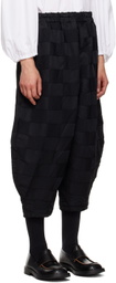 Black Comme des Garçons Black Checkered Trousers