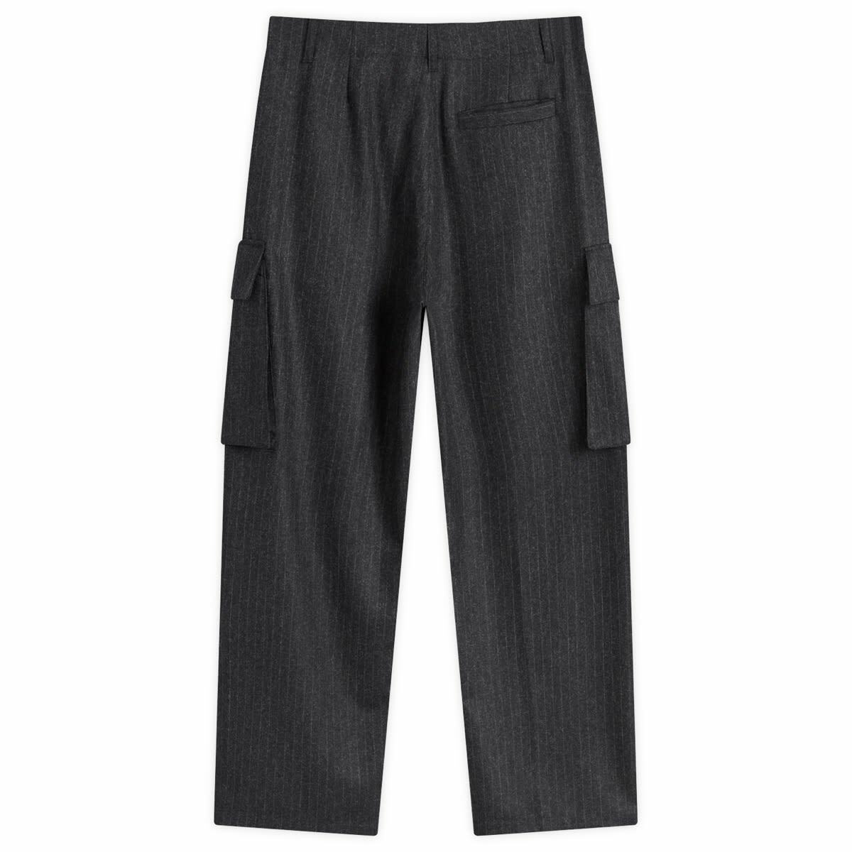 END. x YMC Stoosh Cargo Trouser in Pewter Chalkstripe
