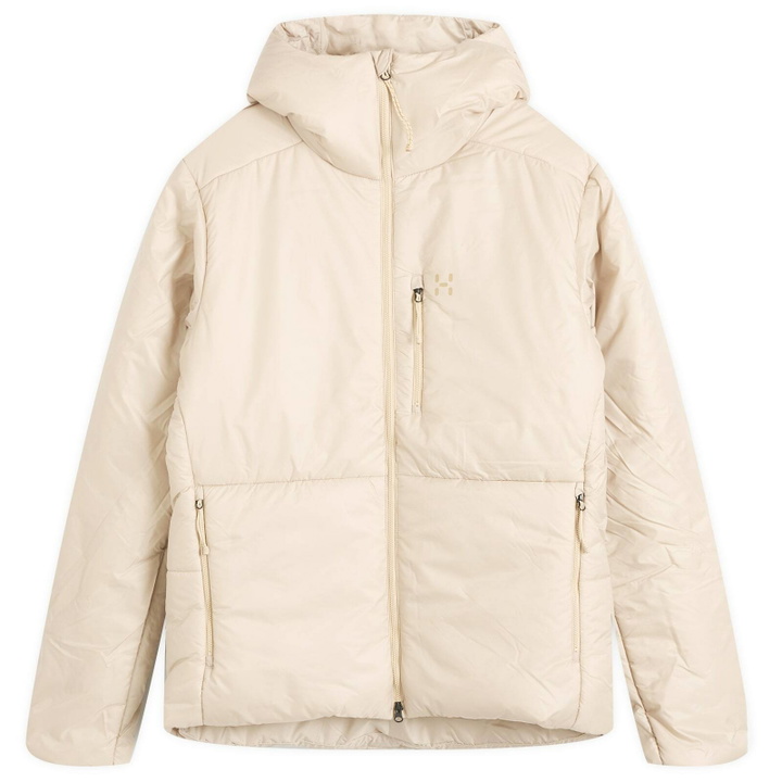 Photo: Haglöfs Men's Breeze Mimic Insulated Hooded Jacket in Chalk Beige
