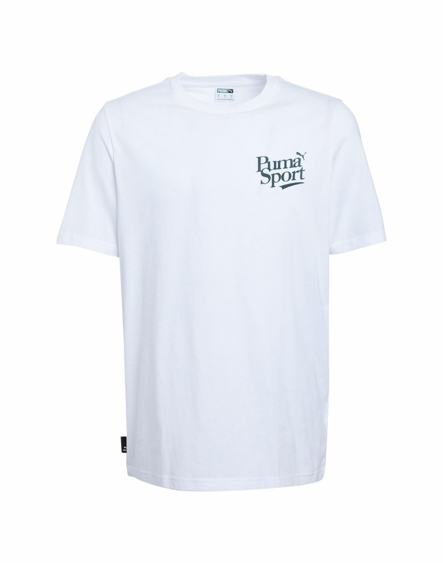 Photo: Puma Graphics Puma Legacy Tee Mens T-shirt in White