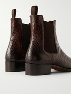 TOM FORD - Hainaut Croc-Effect Leather Chelsea Boots - Brown