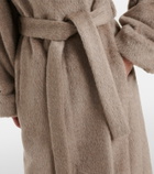 Loro Piana Maria alpaca and wool wrap coat