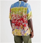 KAPITAL - Aloha Camp-Collar Printed Crepe Shirt - Blue