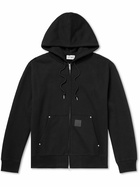 Carhartt WIP - Eldon Logo-Appliquéd Cotton-Blend Jersey Zip-Up Hoodie - Black